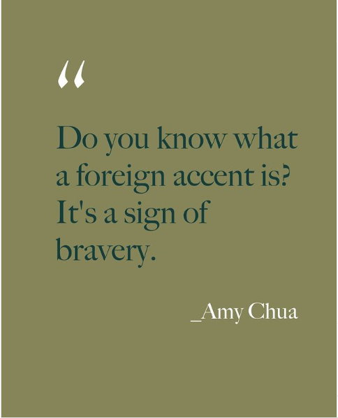 foreign accent sign of bravery